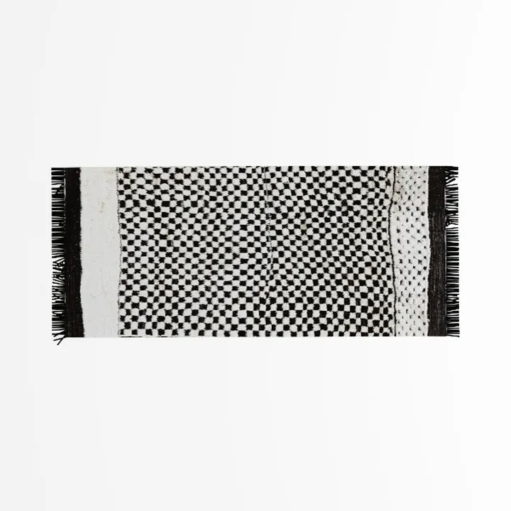 LIVEBOX Boho Black Bathroom Rug 2 x 3 Washable