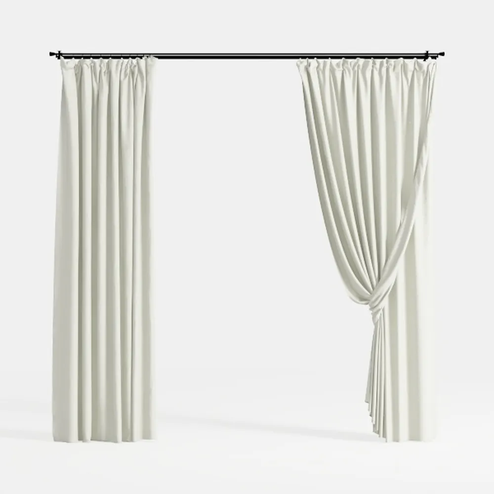 nanbowang Ivory White Velvet Curtains - 52"x 108" 