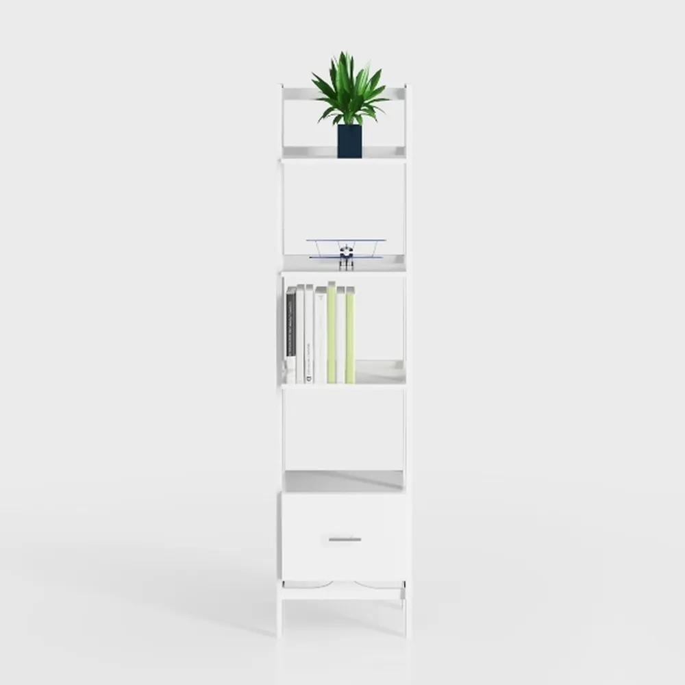 VECELO 4-Tier Bookcase, Modern Storage Cabinet