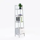 VECELO 4-Tier Bookcase, Modern Storage Cabinet Right 45 Degree View