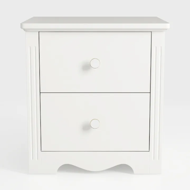 Pemberly Row Contemporary Nightstand with Brushed
