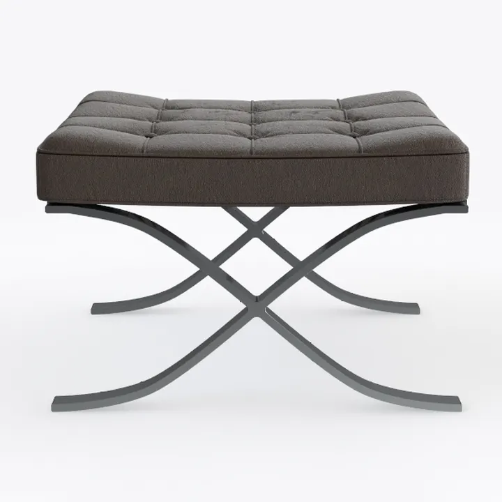 LITA Folding Upholstered Footrest Stool, Modern