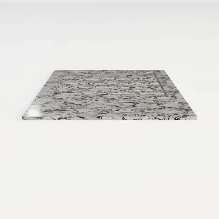 Minimalist Marble Square Coffee Table 3D Model