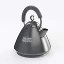 Modern Stainless Steel Electric Kettle 3D Model Left 45 Degree View