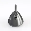 Modern Stainless Steel Electric Kettle 3D Model Right 45 Degree View