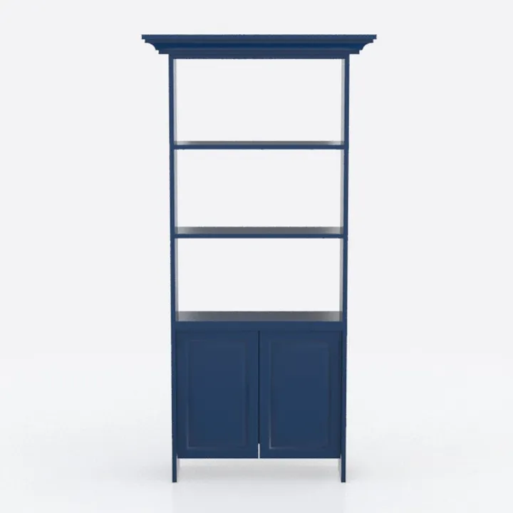 70in Tall Bookshelf 5 Tier Bookcase with Barn Door