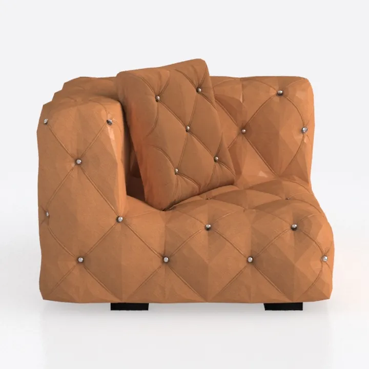 vidaXL Brown Velvet Accent Chair - Upholstered Sof