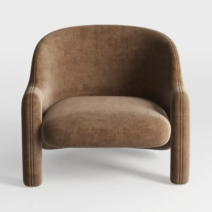 Accent Chair, Oversized Sherpa Lamb Fabric Armchai