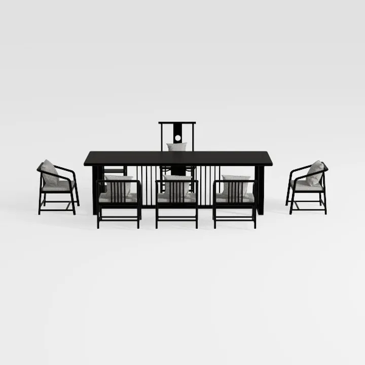 Metal Outdoor Patio Furniture Set, 3 Pieces Modern