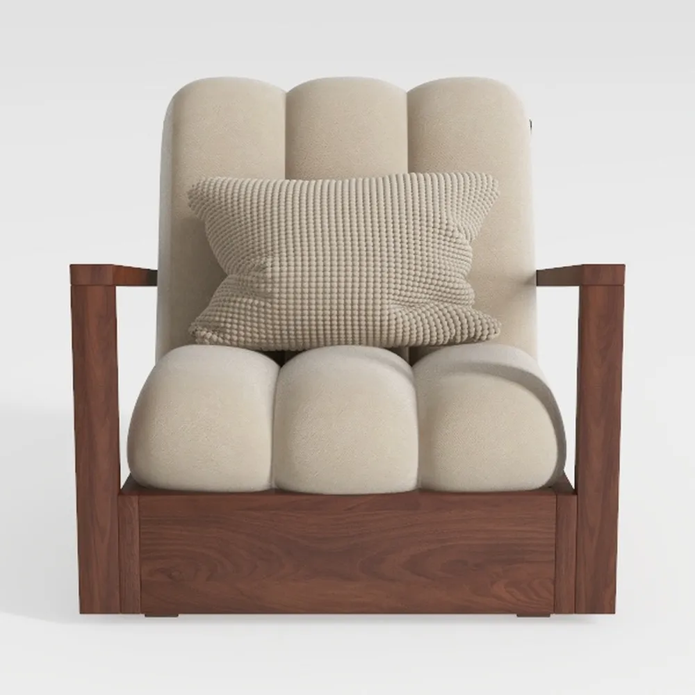 Fleury Cream Fabric Lounge Chair