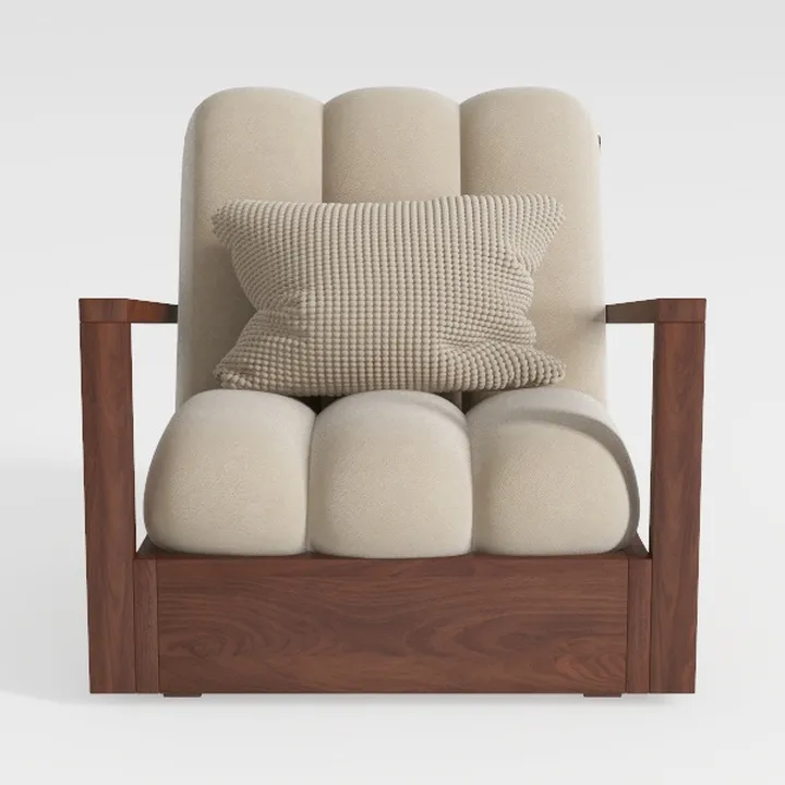 Fleury Cream Fabric Lounge Chair