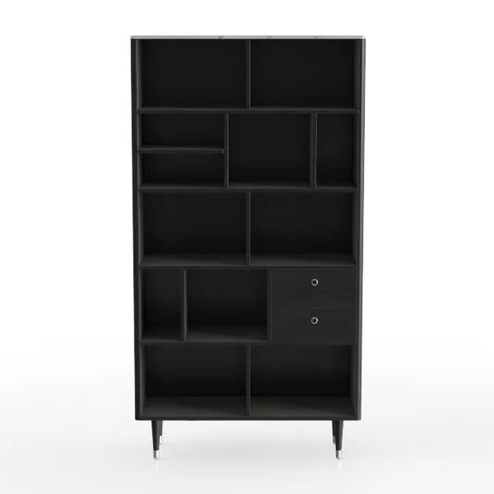 IRONCK Bookshelf with Drawers, 70.9 inch Tall