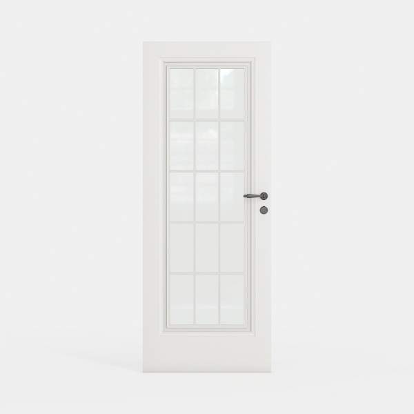 36&quot; x 80&quot; Clear Glass Slab Door, 15-Lite Glass 