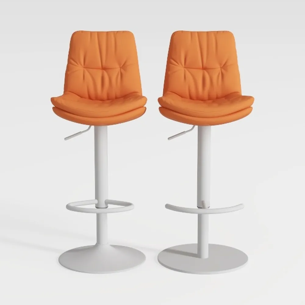 MoNiBloom Bar Stools Set of 2 Square Back PU