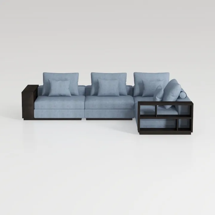 Sleeper Sofa Couch with Pull Out Bed, L Shaped