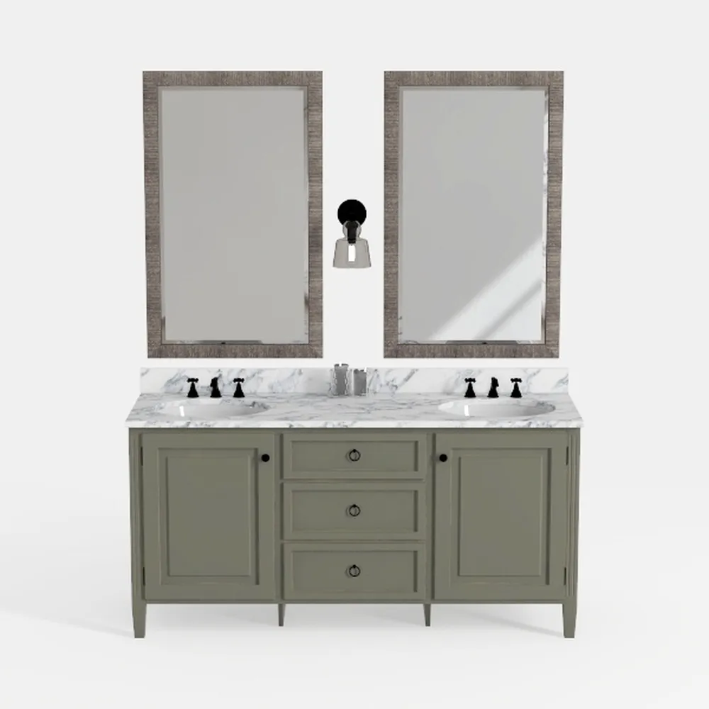 Sheffield 72" Double Bathroom Vanity by Wyndham Collection - Light Green