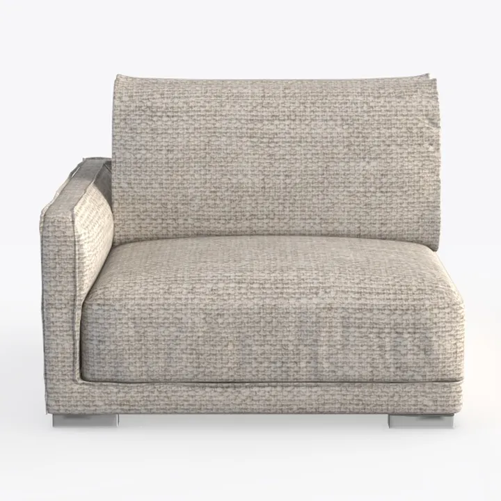 SIMPLIHOME Rex Right-Arm Sofa Module in 100% Recyc