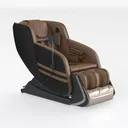 Brown Leather Luxury Massage Chair 3D Model Right 45 Degree View
