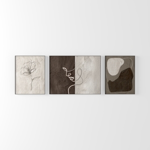 Large 3D Textured Framed Abstract Wall Art for