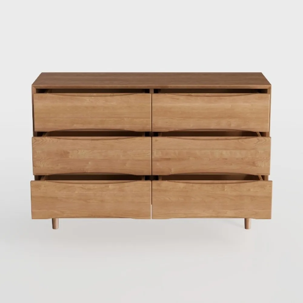 VOPEAK Wood Dresser for Bedroom, 6 Drawer Dresser