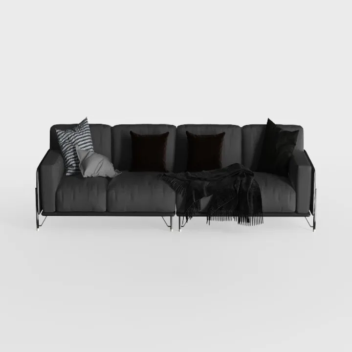 Power Recliner Set with LED Lights, Air Leather 
