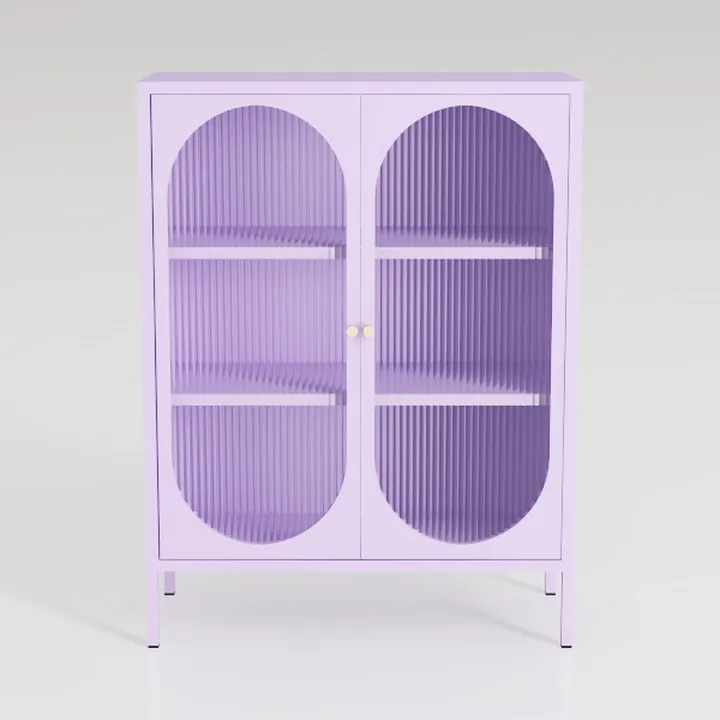 2 Doors Locker Metal Storage Cabinet (Mesh Door