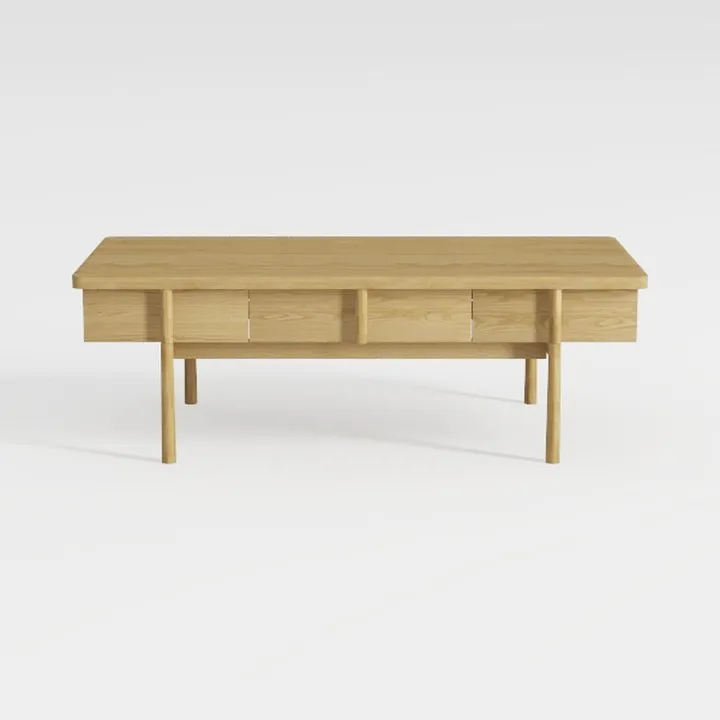 Dowinx Boho Coffee Table with Storage, 42" Wood