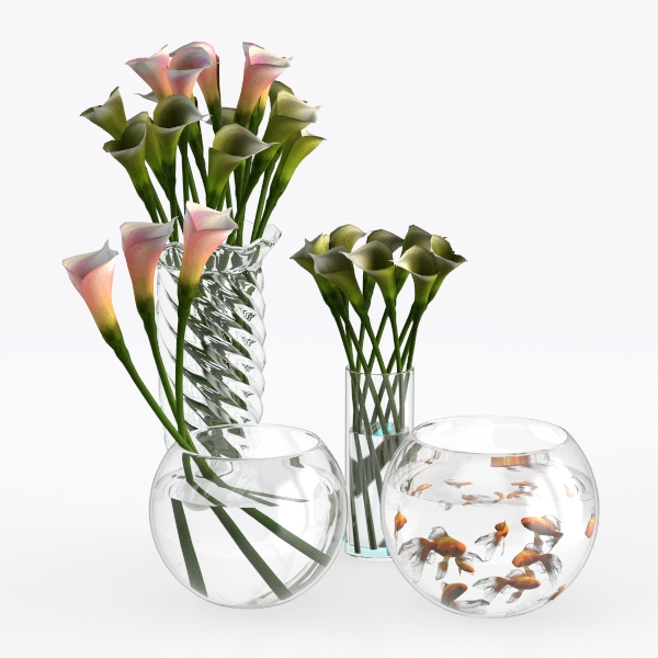 10pcs Mixed Pink, Red & Green Color Bowl Lotus