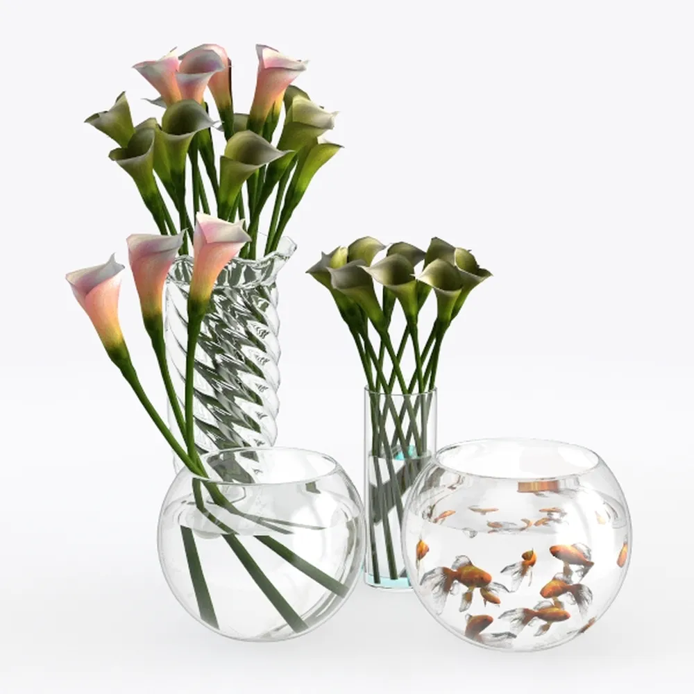 10pcs Mixed Pink, Red & Green Color Bowl Lotus 