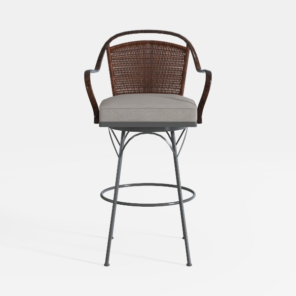 LOKATSE HOME 2 Piece Swivel Bar Stools Outdoor