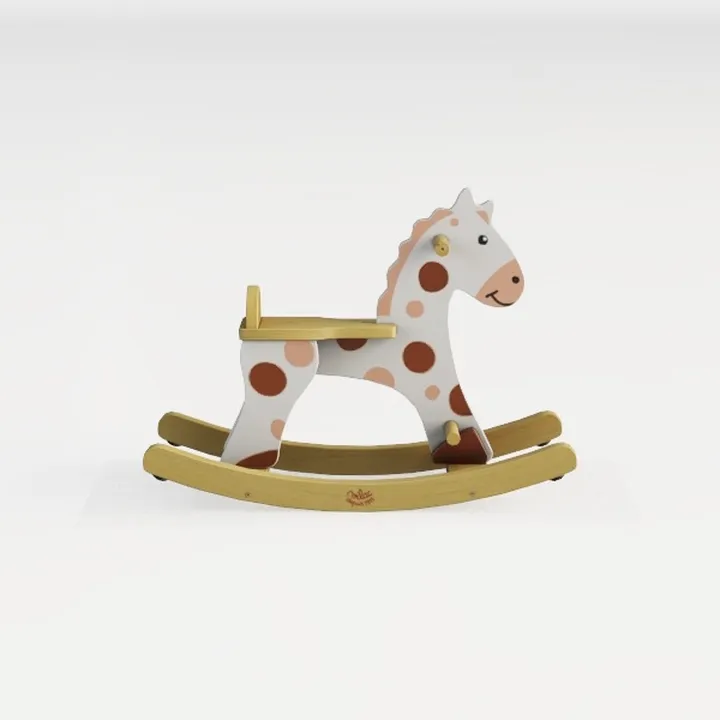 My first white rocking horse + removable bar