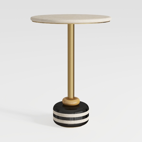 Marble Drink Table,Height Adjustable Martini Table