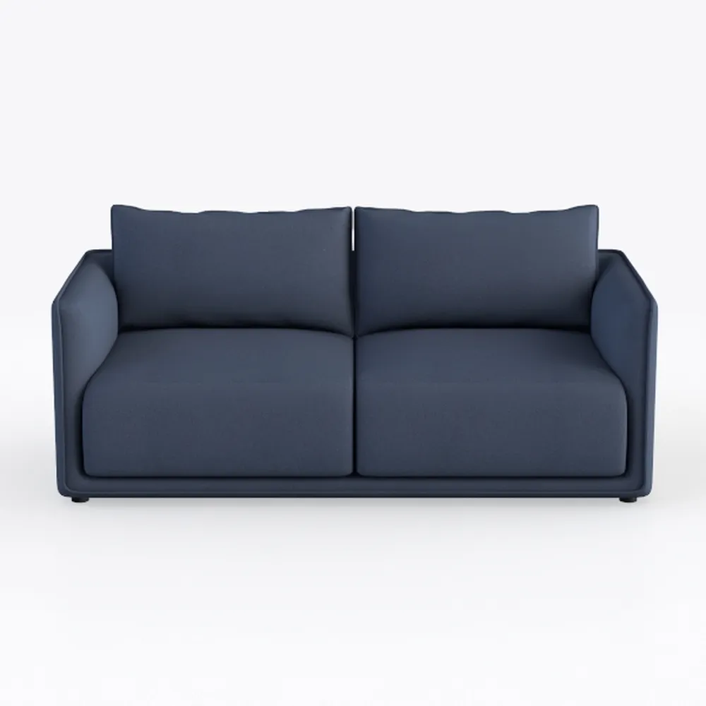 Loveseat Sofa Tool-Free Setup All-Wood Couch