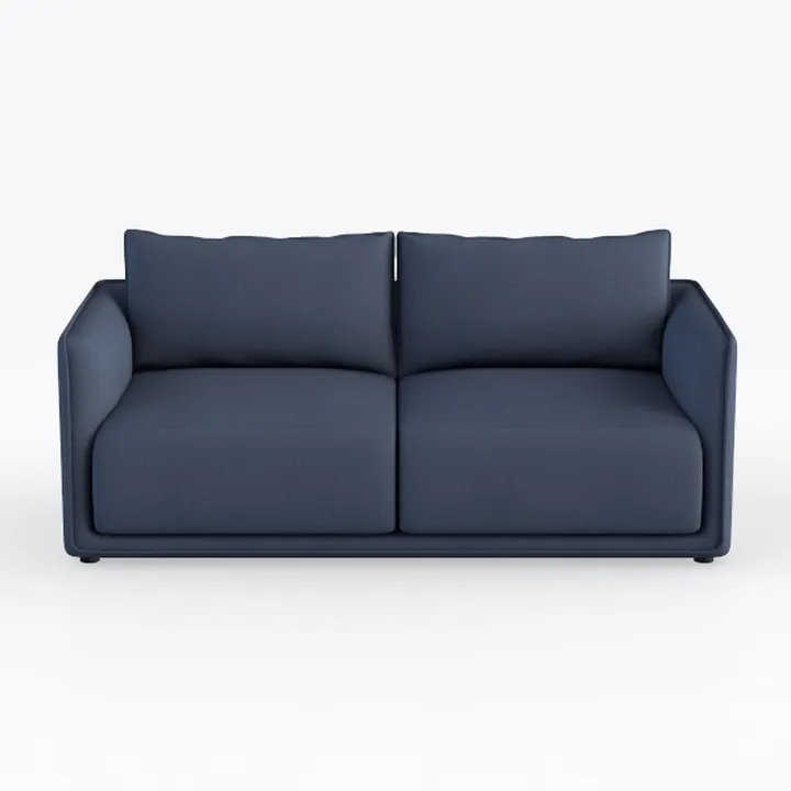 Loveseat Sofa Tool-Free Setup All-Wood Couch