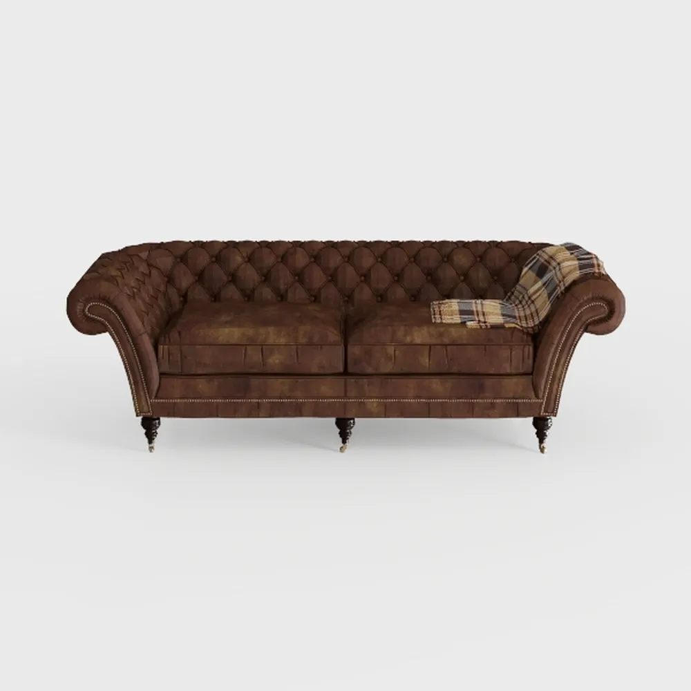 Merax PU Chesterfield Sofa, Retro Style