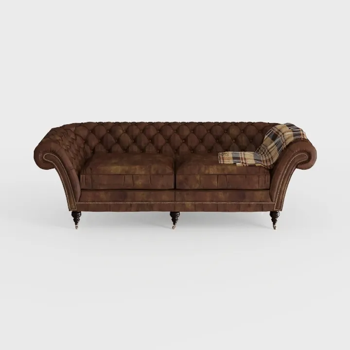 Merax PU Chesterfield Sofa, Retro Style