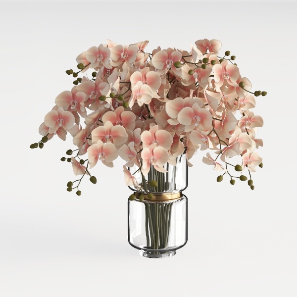 Hollyone Hydrangea Artificial Flowers with Glass