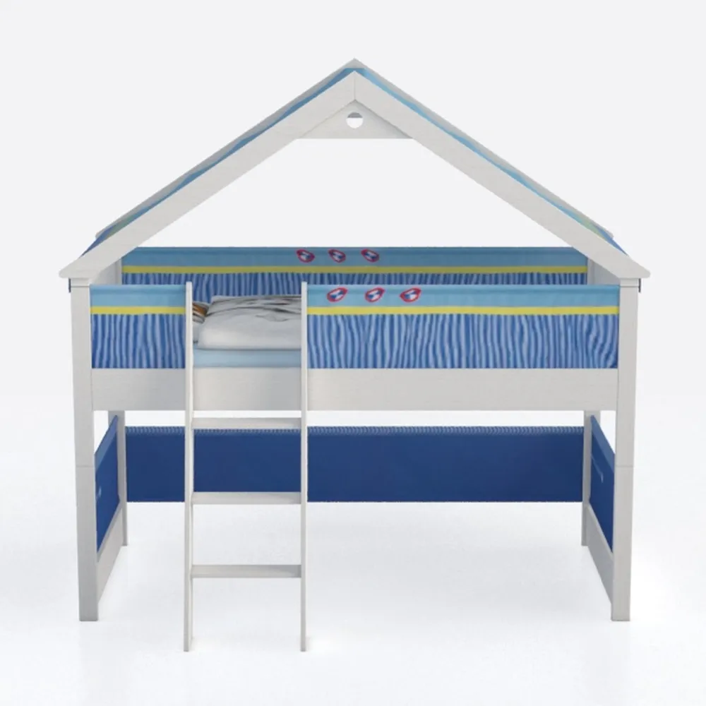 Acme Farah Twin Over Full Wooden Bunk Bed with Lad