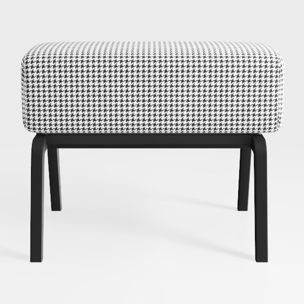 Cleo Black and White Checkerboard Fabric Storage B