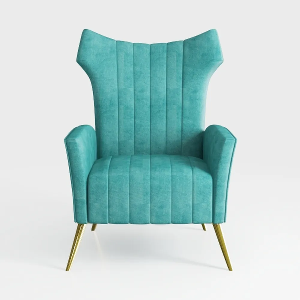 Fabric Accent Living Room Arm Chair with Pillow