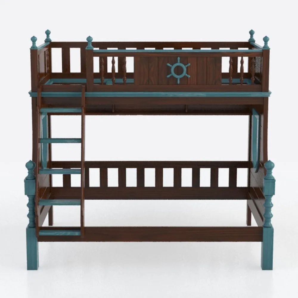 Acme Farah Twin Over Full Wooden Bunk Bed with Lad