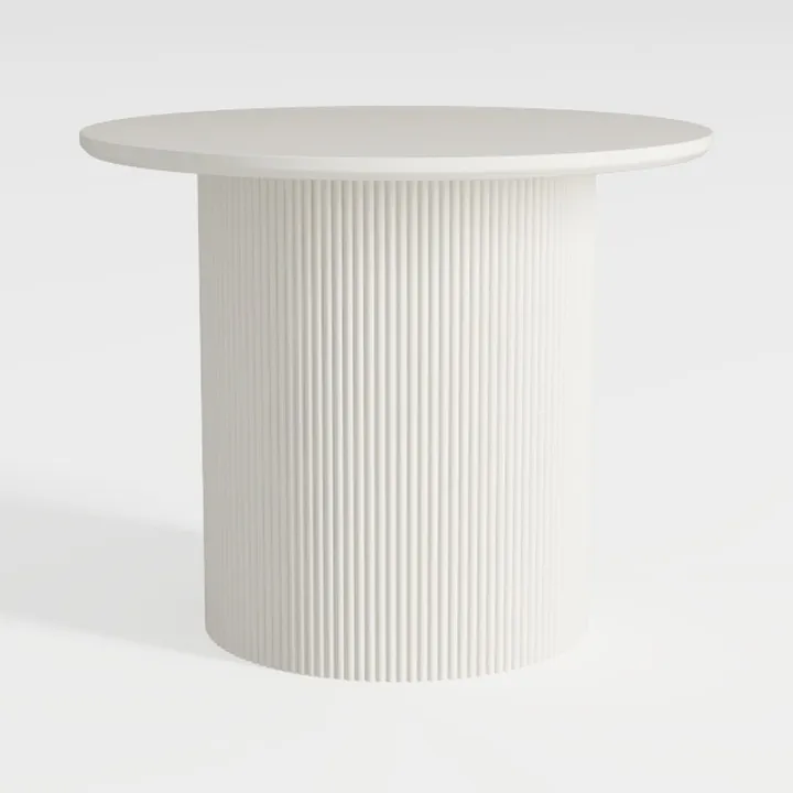 47" Round Dining Table for 4, Modern Farmhouse