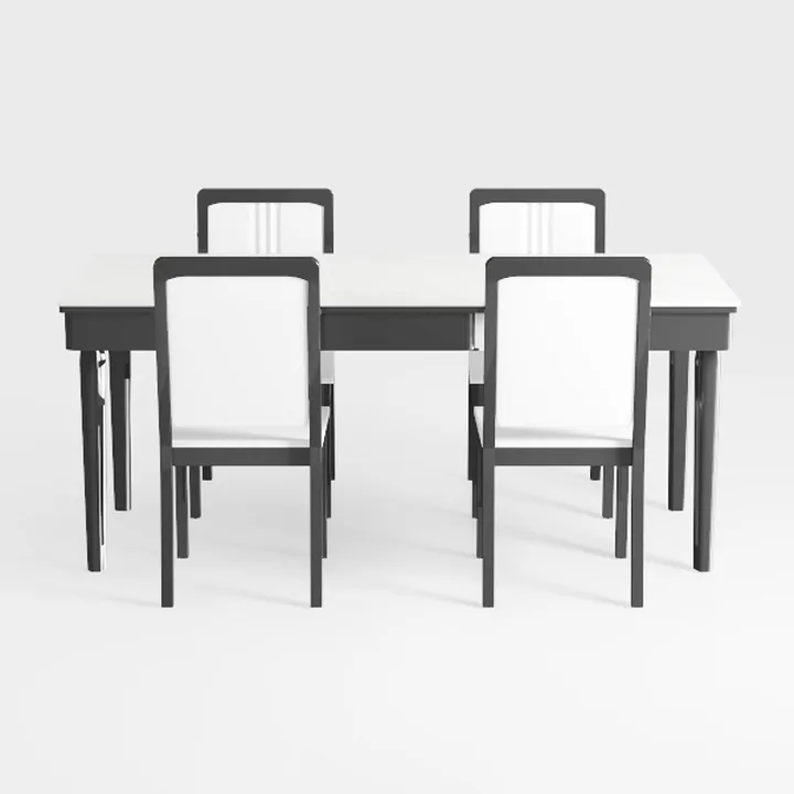 Farmhouse Dining Chairs Set of 4 Wooden Kitchen