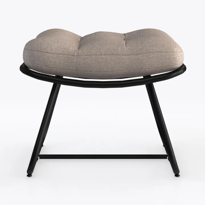 LITA Folding Upholstered Footrest Stool, Modern