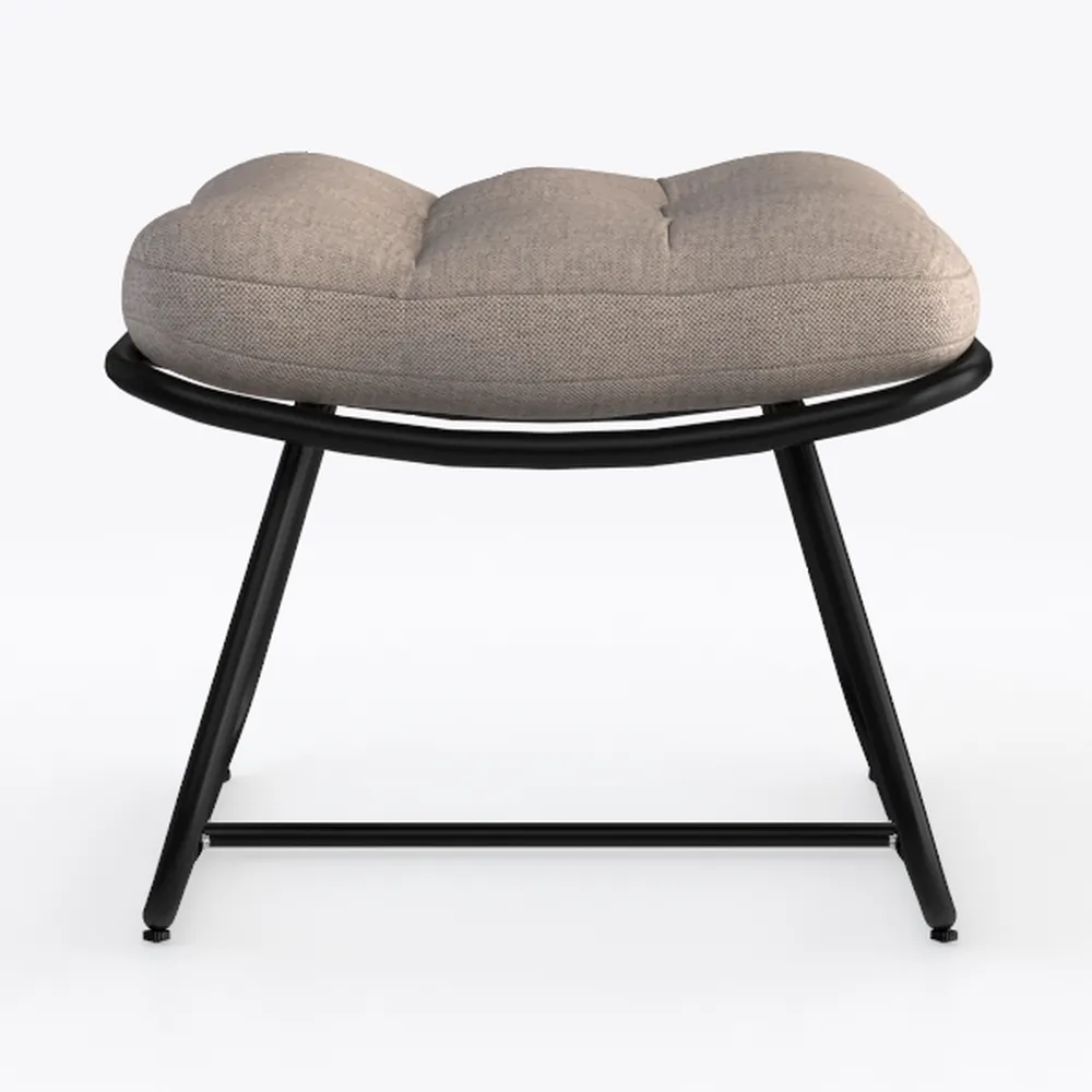 LITA Folding Upholstered Footrest Stool, Modern