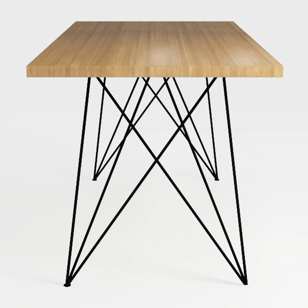 Dining Table Chairs Set for 4, Modern Rectangular