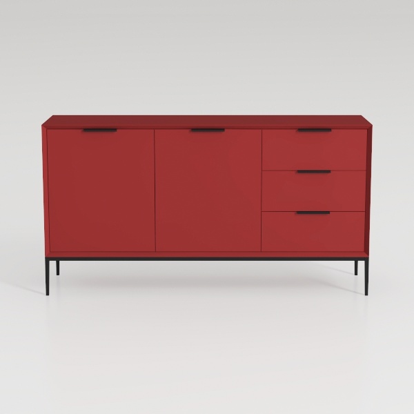 2 Mesh Door Metal Storage Cabinet for Bed Room