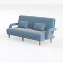 Folding Multifunctional Sofa Bed Comfortable Left 45 Degree View