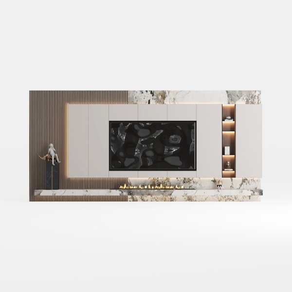 background wall with fireplace-Design on FIRE!