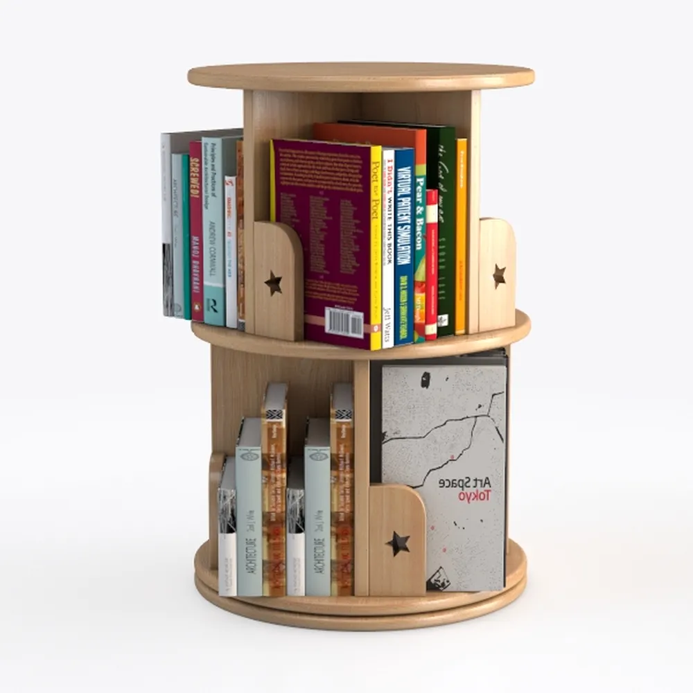 Rotating 360 Degrees Display Rack, 2-Tier Solid